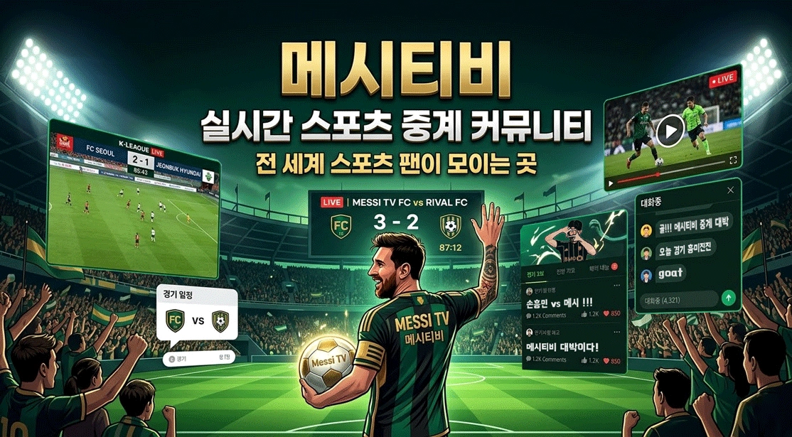 메시티비 스포츠중계 메인 이미지